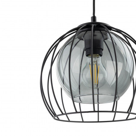 Lampa wisząca druciana kula Universo 26cm czarna TK Lighting