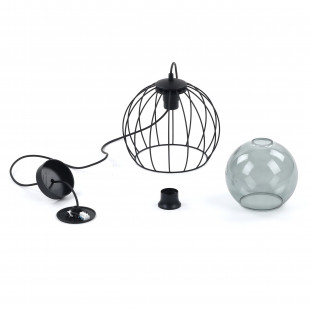Lampa wisząca druciana kula Universo 26cm czarna TK Lighting
