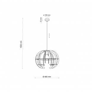 Lampa ze sklejki wisząca kula Venus 43cm TK Lighting
