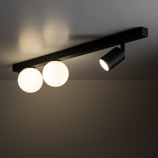 Reflektor sufitowy 3 punktowy Vox biało-czarny TK Lighting