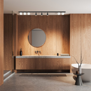 Reflektor sufitowy 8 punktowy Vox biało-czarny TK Lighting