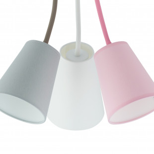 Lampa sufitowa dziecięca Wire Kids III 70cm różowy / biały / szary TK Lighting