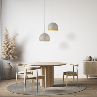 Lampa wisząca kula metalowa Zoe 27cm beżowa TK Lighting