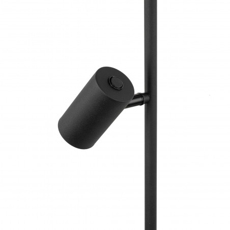Lampa podłogowa 2 szklane kule z reflektorkiem Vox 152cm biało-czarna TK Lighting