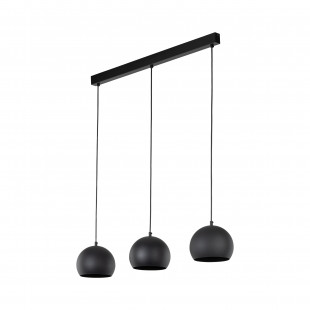 Lampa wisząca kule metalowe na listwie Zoe 81cm czarna TK Lighting