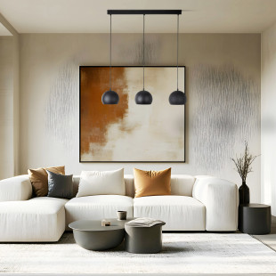 Lampa wisząca kule metalowe na listwie Zoe 81cm czarna TK Lighting