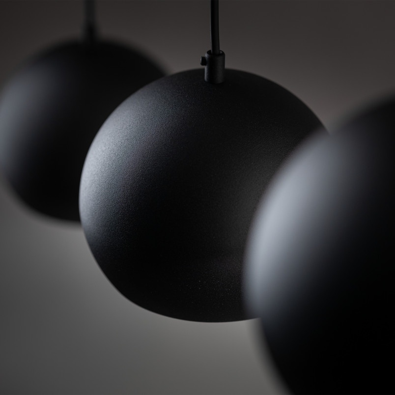 Lampa wisząca kule metalowe na listwie Zoe 81cm czarna TK Lighting