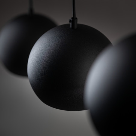 Lampa wisząca kule metalowe na listwie Zoe 81cm czarna TK Lighting