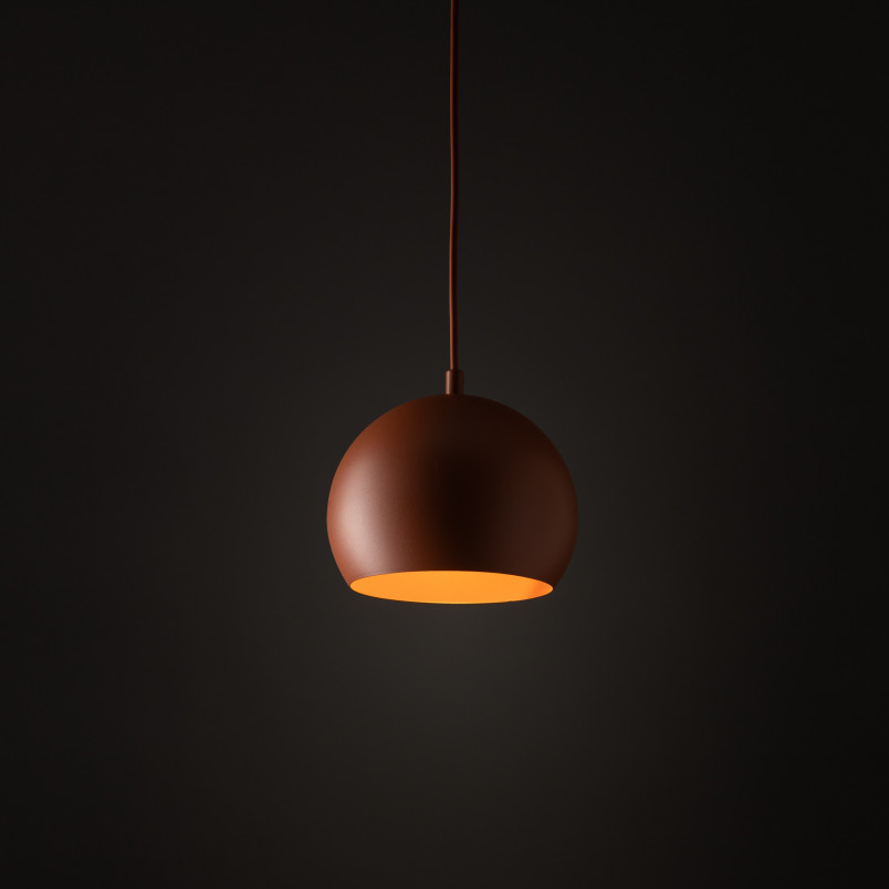 Lampa wisząca kula metalowa Zoe 17cm ceglana TK Lighting