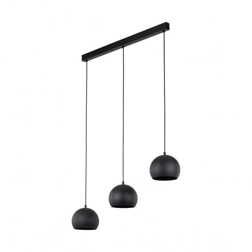 Lampa wisząca kule metalowe na listwie Zoe 81cm czarna TK Lighting