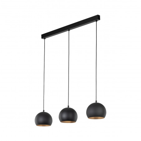 Lampa wisząca kule metalowe na listwie Zoe 81cm czarna TK Lighting