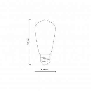 Żarówka ściemniana E27 5,8cm 10W 3000K transparentna TK Lighting