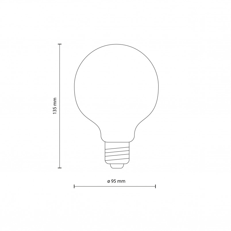 Żarówka ściemniana E27 9,5cm 14W 3000K transparentna TK Lighting