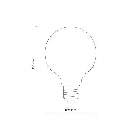 Żarówka ściemniana E27 9,5cm 14W 3000K transparentna TK Lighting