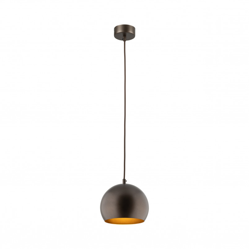 Lampa wisząca kula metalowa Zoe 17cm brązowa TK Lighting