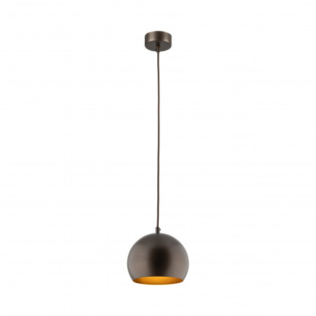 Lampa wisząca kula metalowa Zoe 17cm brązowa TK Lighting