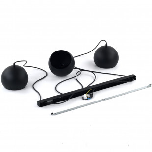 Lampa wisząca kule metalowe na listwie Zoe 81cm czarna TK Lighting