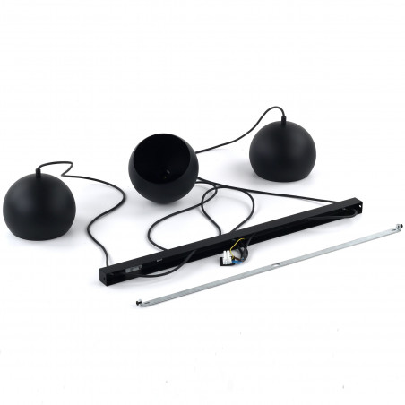 Lampa wisząca kule metalowe na listwie Zoe 81cm czarna TK Lighting