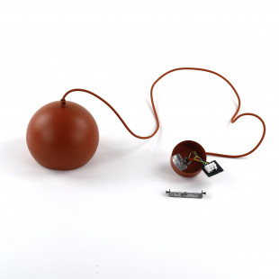 Lampa wisząca kula metalowa Zoe 17cm ceglana TK Lighting
