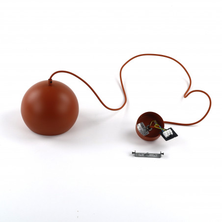 Lampa wisząca kula metalowa Zoe 17cm ceglana TK Lighting
