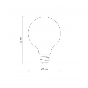 Żarówka ściemniana E27 9,5cm 14W 4000K mleczna TK Lighting