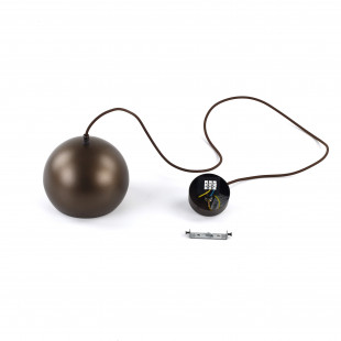 Lampa wisząca kula metalowa Zoe 17cm brązowa TK Lighting