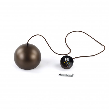 Lampa wisząca kula metalowa Zoe 17cm brązowa TK Lighting