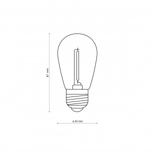 Żarówka LED E27 4,5cm 1W 3000K transparentna TK Lighting