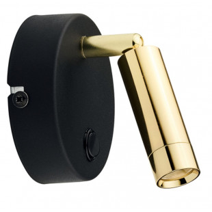 Kinkiet z włącznikiem Enzo III 14,5cm czarno-złoty TK Lighting
