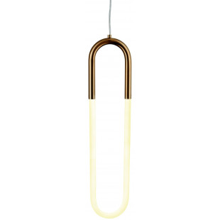Stylizowa Lampa wisząca designerska U-shape 13 LED biało-mosiężna Step Into marki Step Into Design