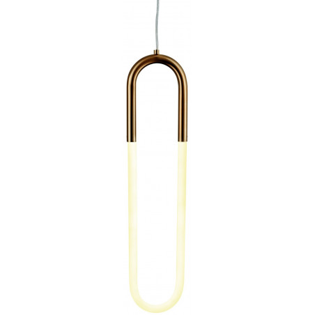 Stylizowa Lampa wisząca designerska U-shape 13 LED biało-mosiężna Step Into marki Step Into Design
