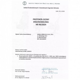 Fotel z regulacją podłokietników i zagłówkiem Q-406 M czarny Signal