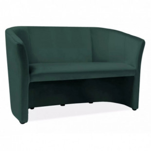 Sofa 2-osobowa welurowa TM-2 Velvet 126cm zielona Signal
