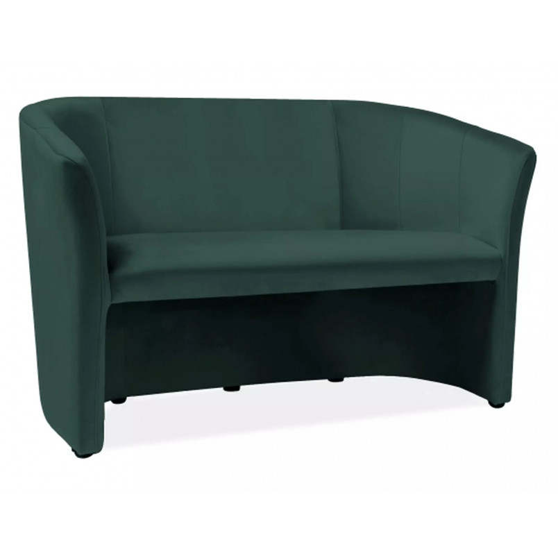 Sofa 2-osobowa welurowa TM-2 Velvet 126cm zielona Signal