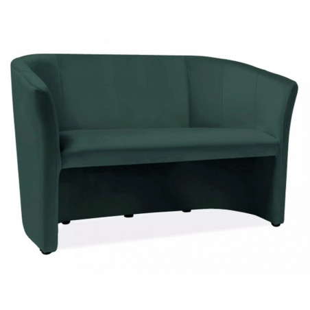 Sofa 2-osobowa welurowa TM-2 Velvet 126cm zielona Signal