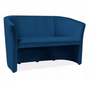 Sofa 2-osobowa welurowa TM-2 Velvet 126cm granatowa Signal