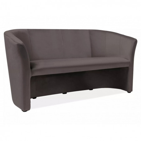 Sofa 3-osobowa welurowa TM-3 Velvet 160cm szara Signal