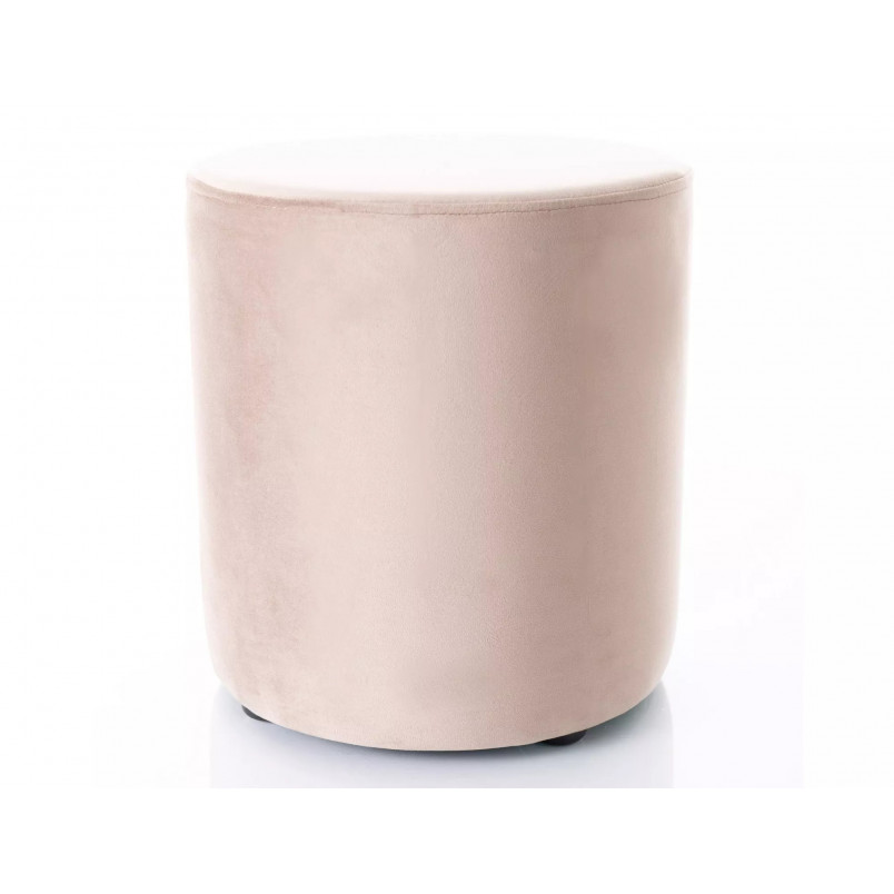 Pufa okrągła welurowa Doti B Velvet 38cm ciemny beż Signal