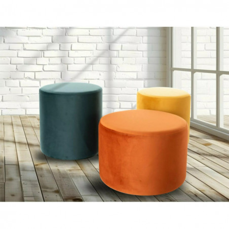 Pufa okrągła welurowa Doti C Velvet 33cm curry Signal