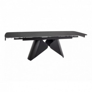 Stół rozkładany z ceramicznym blatem Armando 160-240x90cm czarny mat Signal