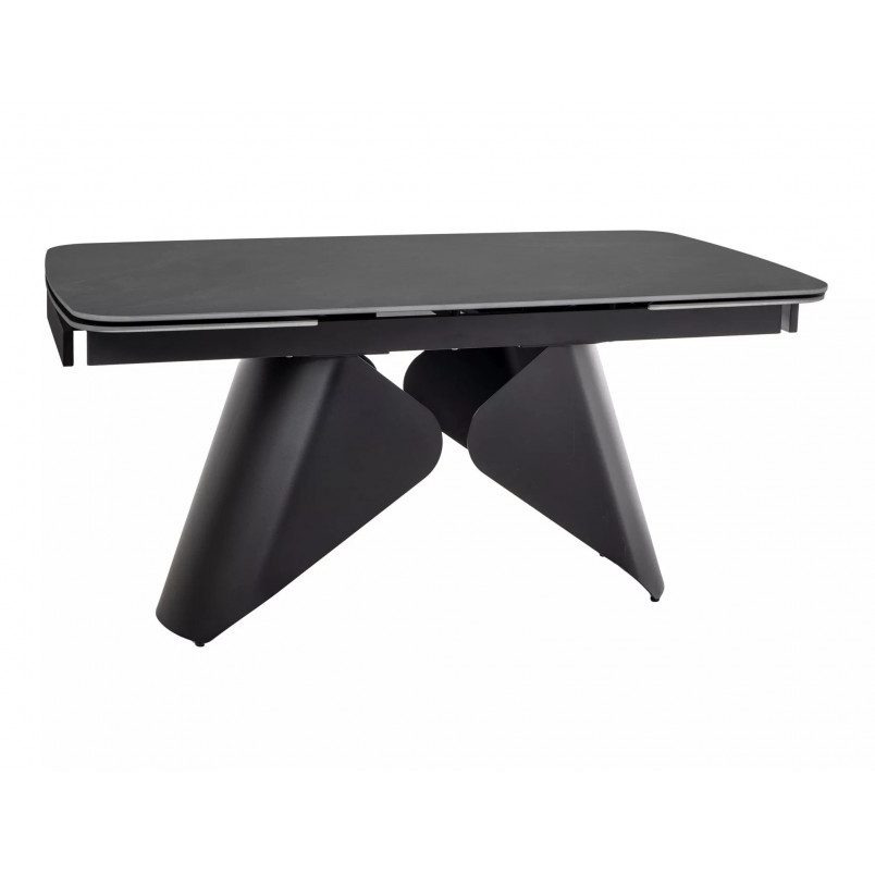 Stół rozkładany z ceramicznym blatem Armando 160-240x90cm czarny mat Signal