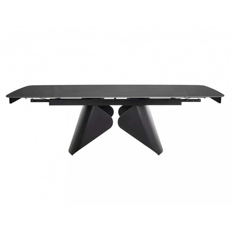Stół rozkładany z ceramicznym blatem Armando 160-240x90cm czarny mat Signal