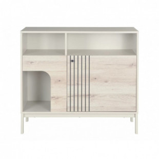 Komoda na nóżkach Frost II 100x40cm off white / dąb alpejski Signal