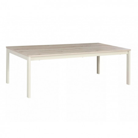 Stolik kawowy prostokątny Frost 120x60cm off white / dąb alpejski Signal