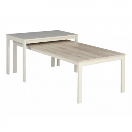 Stolik kawowy prostokątny Frost 120x60cm off white / dąb alpejski Signal