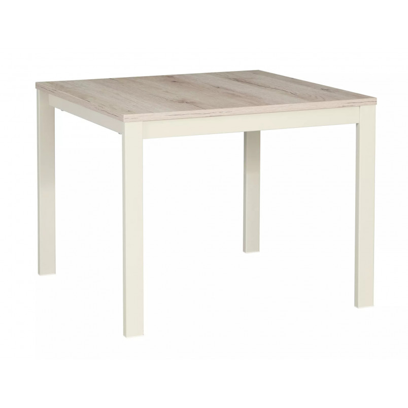 Stolik kawowy kwadratowy Frost 60x60cm off white / dąb alpejski Signal