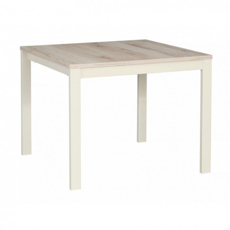 Stolik kawowy kwadratowy Frost 60x60cm off white / dąb alpejski Signal