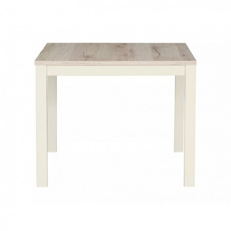 Stolik kawowy kwadratowy Frost 60x60cm off white / dąb alpejski Signal