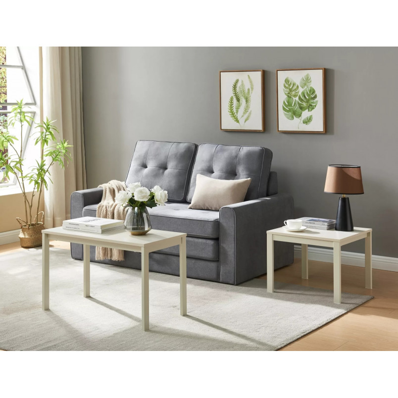 Stolik kawowy prostokątny Frost 75x40cm off white Signal