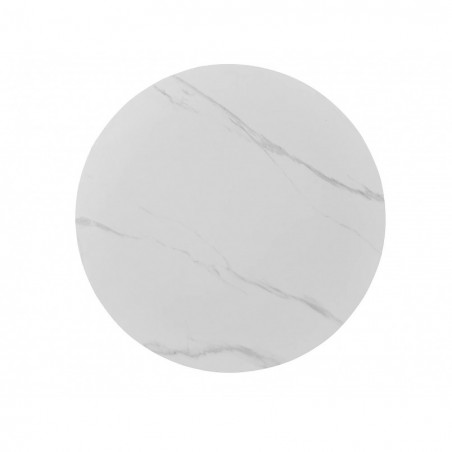 Stół okrągły ceramiczny Ideal Ceramic 100cm biały efekt marmuru / czarny Signal